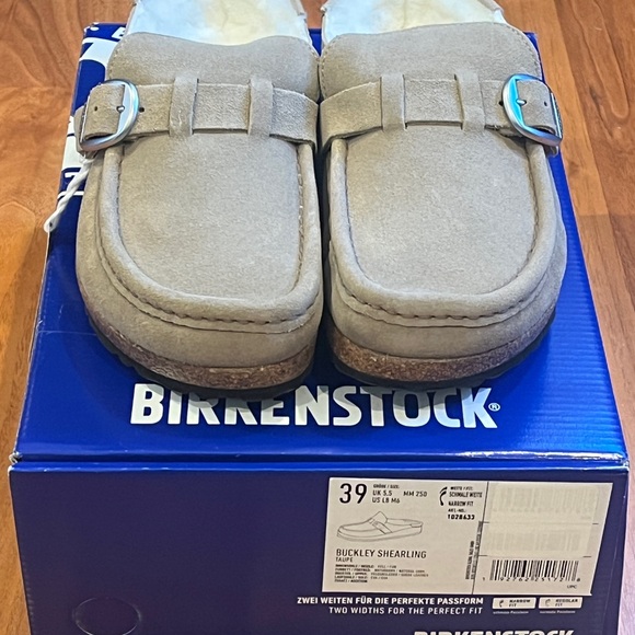 Birkenstock Buckley Shearling Suede - size 39 - NIB - Picture 3 of 5